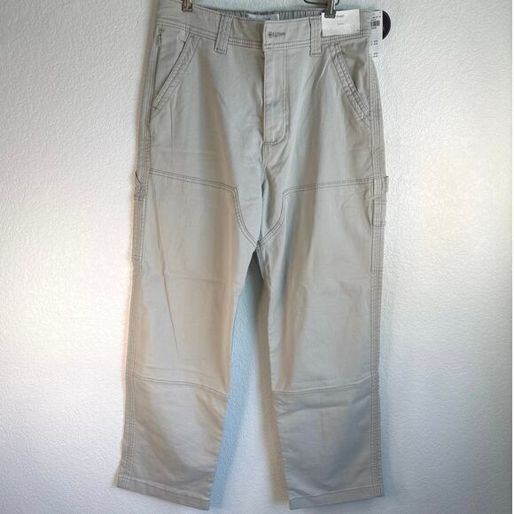 Hollister NWT BAGGY Fit  Drawstring Stretch Khaki Cargo Pants Men’s Size Medium - Picture 1 of 13